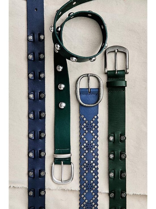FREE PEOPLE Rhodes Stud Belt / Emerald main image 7